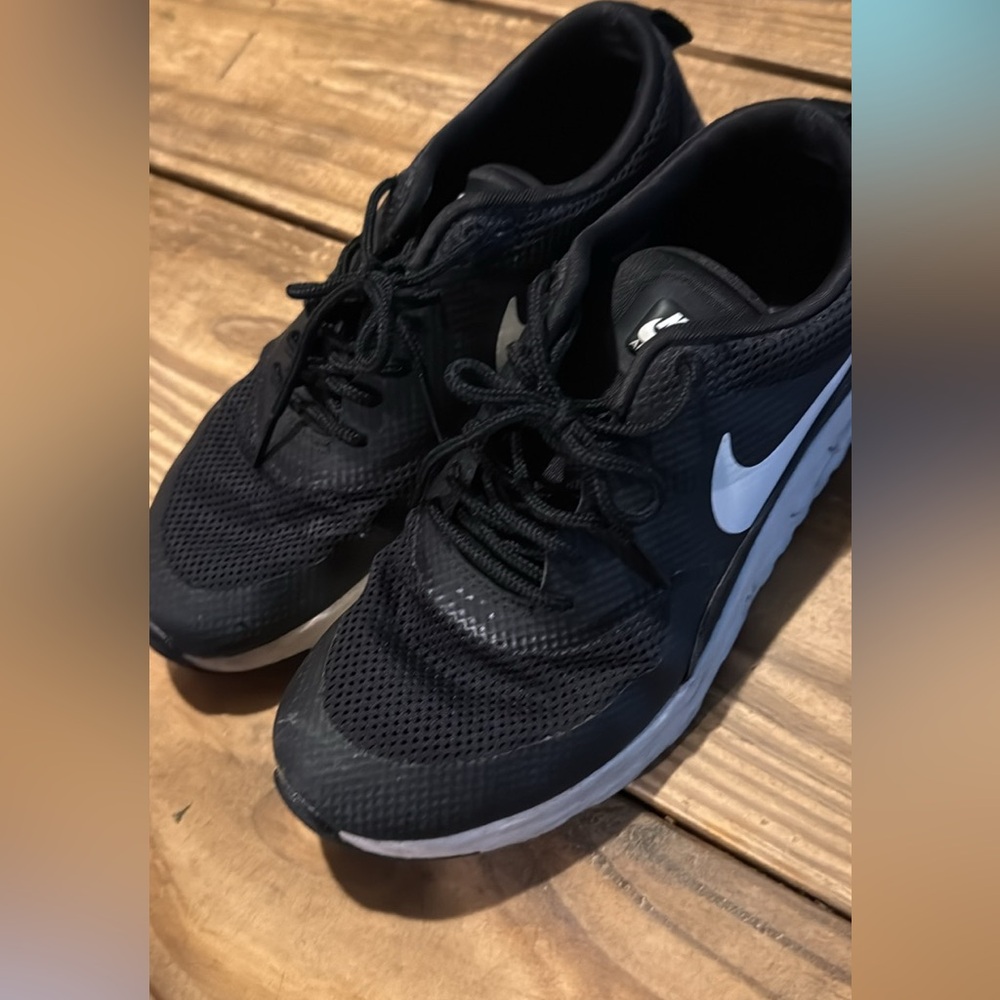 Nike Black Mesh Sneakers with White Accents